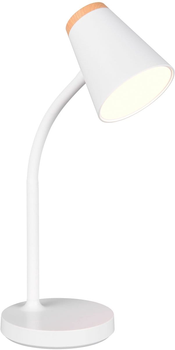 REALITY PONGO - Tafellamp - Bureaulamp - Wit - incl. 1x SMD 4,5 W - Flexibel - LED-printplaat met hoog voltage - Niet dimbaar