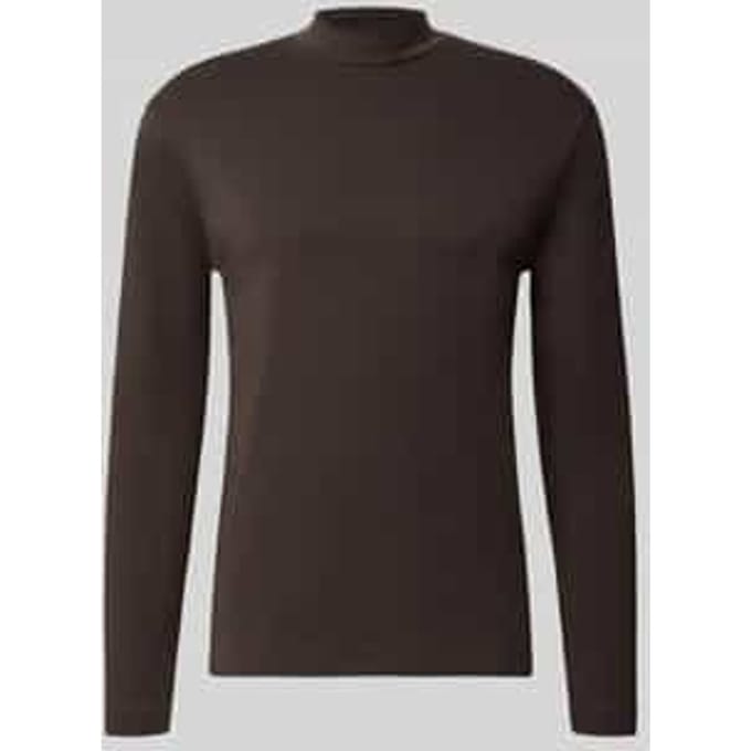 Shirt met lange mouwen met opstaande kraag model 'MORITZO'