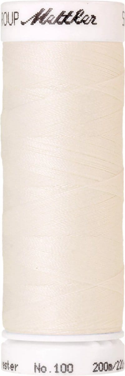 Amann Mettler Seralon Naaigaren – Eggshell (1000) – 200 m – No. 100 – 100% Polyester – Per Stuk
