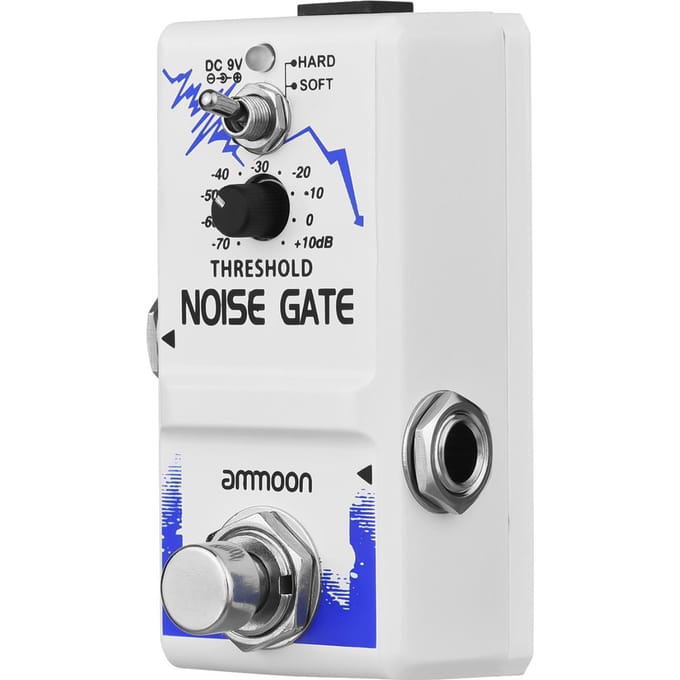 Ammoon Single Noise Gate Gitaareffectpedaal True Bypass Zinklegering blauw