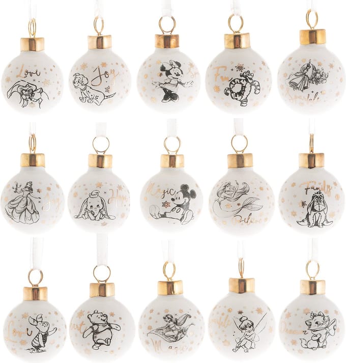 Disney Set met 15 Kleine Kerstballen