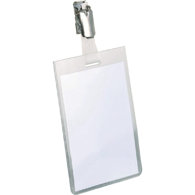 Badge Durable 8002 met clip staand gesloten 90x60mm