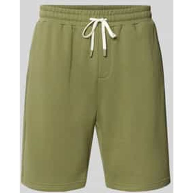 Korte broek met labelbadge en elastische band