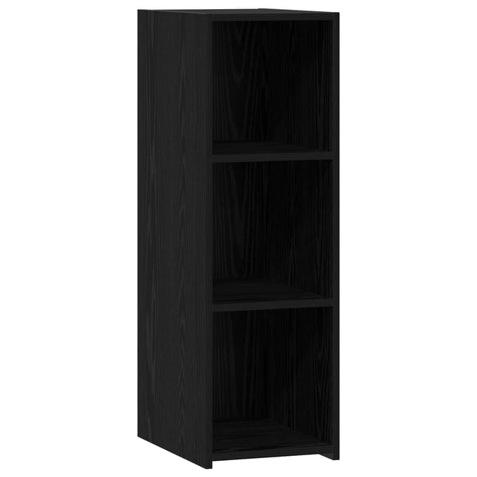 vidaXL - Dressoir - Zwart - eiken - 30 - x - 41 - x - 93 - cm - Bewerkt - hout