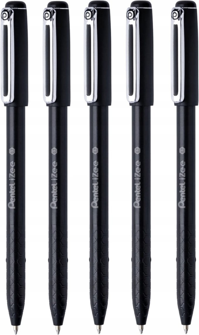Pentel iZee Zwarte Pennen - Set van 5 stuks