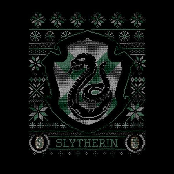 Harry Potter Slytherin Crest dames kerst t-shirt - Zwart - S