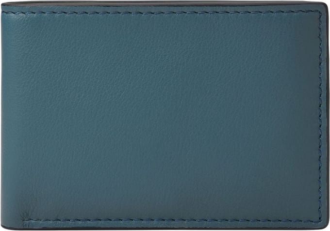 FOSSIL Portemonnee Steven FPW Bifold Wallet Pacific Lichtblauw