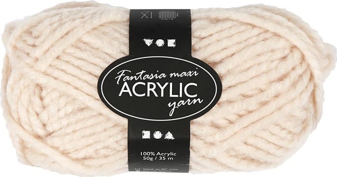Creotime Acrylgaren Beige 35 M. 50 Gram