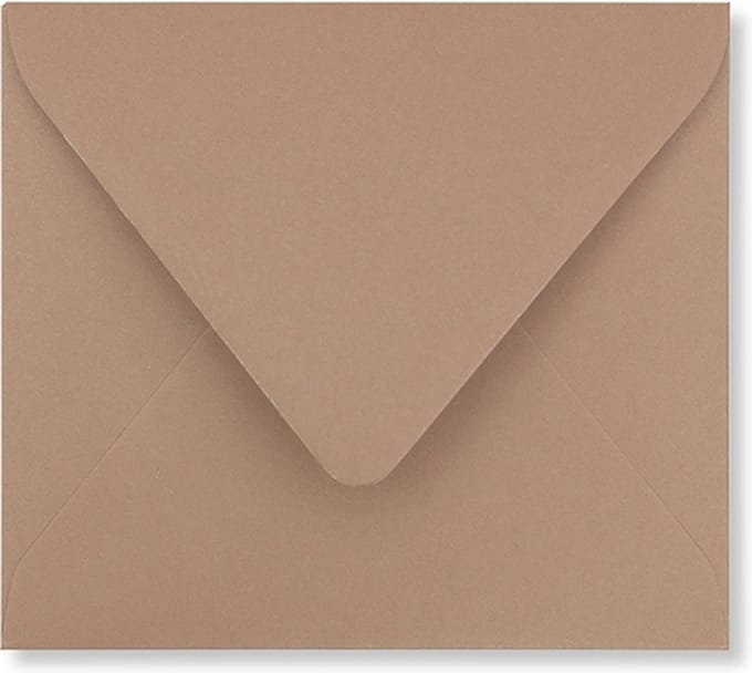 Envelop 12,5 x 14 Bruin, 60 stuks