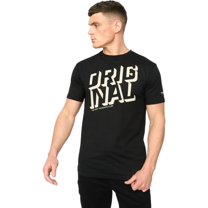 Crosshatch Mannen Protrax Katoenen T-shirt (Zwart)
