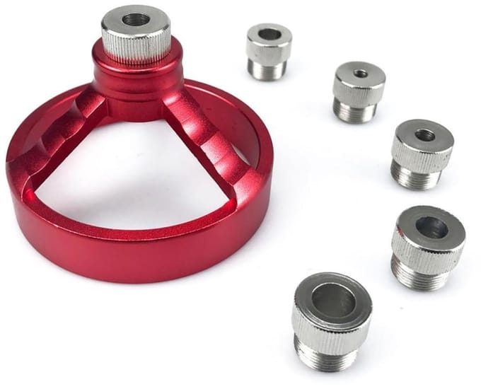 Solidchoice - Boorgids Set met 6/7/8/9/10mm Boorhulzen - Houtcentrum en Drilling Guide