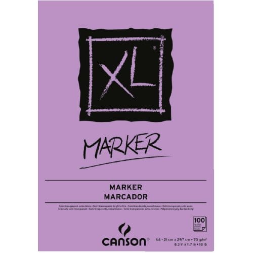 Markerpapier canson xl marker 100vel 70gr a4 extra Wit