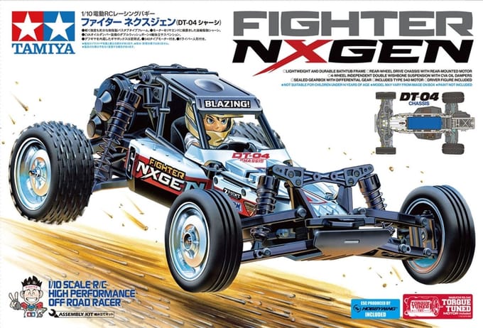 Tamiya Modelbouwpakket Militaire voertuigen - 58741 RC Buggy - Fighter NXGEN DT-04 met Certificaat RC Plastic - 1:10 - Modelbouw