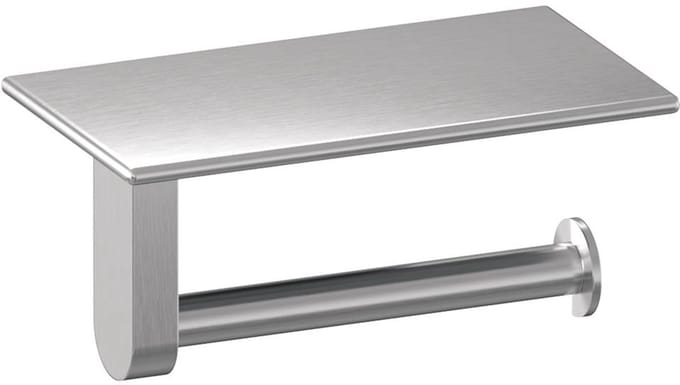 Brauer Toiletrolhouder Met Planchet - Rvs Geborsteld Pvd