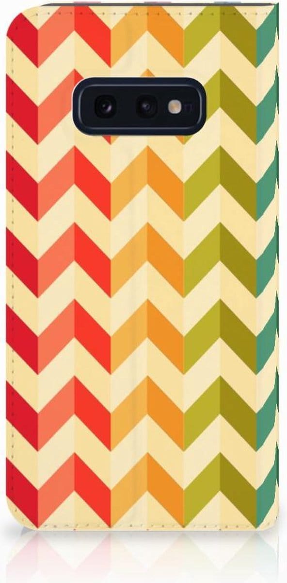 Samsung Galaxy S10e Hoesje met Magneet Zigzag Multi Color