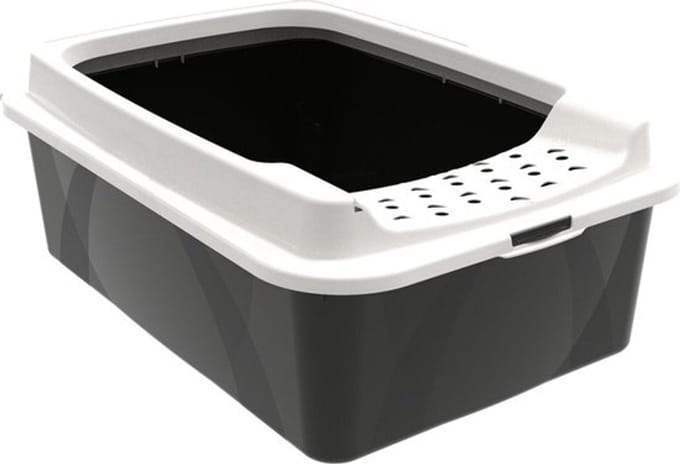 Bac a litiere avec rebords - ROTHO MYPET - BONNIE - 57.2 x 39.3 x 20.9 cm - Noir