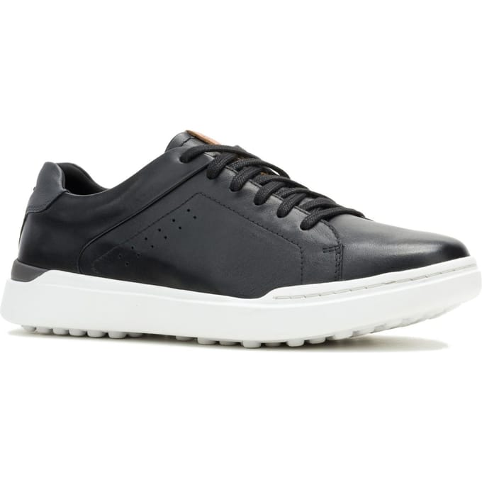 Hush Puppies Wes Leren Mannen Zwarte Sneakers