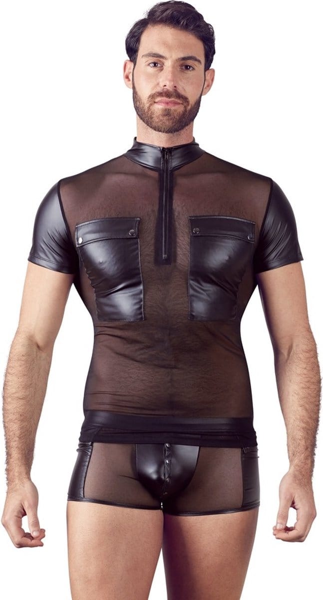 Licht Transparante Shirt met Wetlook Achterkant