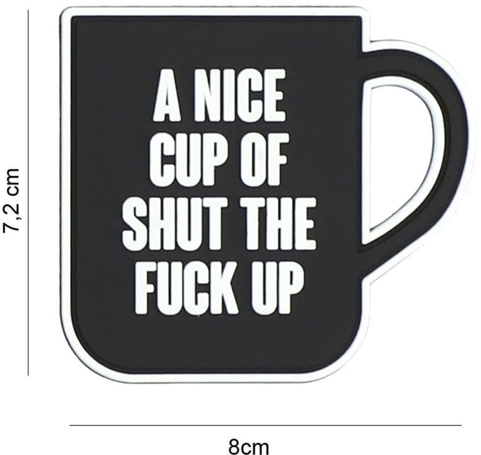 Embleem 3D PVC A nice cup zwart