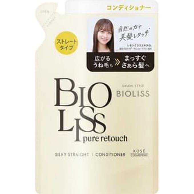 Kose - Bioliss Pure Retouch Sliky Straight Conditioner 340ml Refill