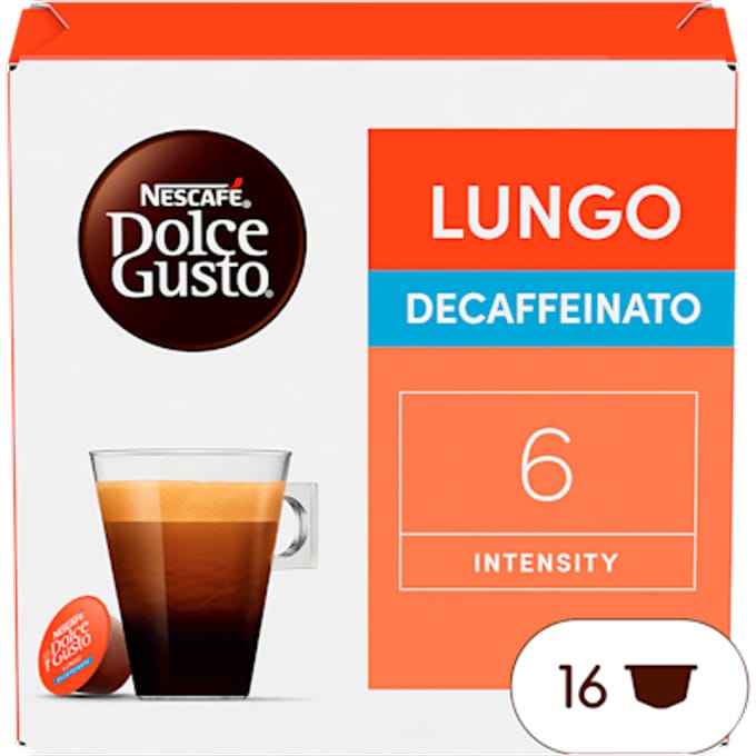 Nescafé Lungo Decaffeinato Koffiecapsules - 16 stuks, 112 g