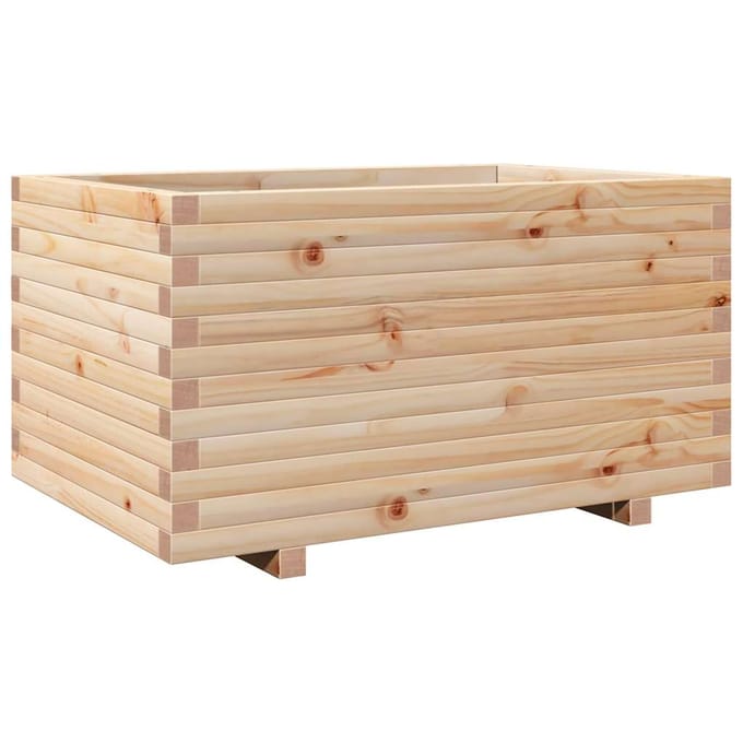 vidaXL - Plantenbak - 90x60x49,5 - cm - massief - grenenhout