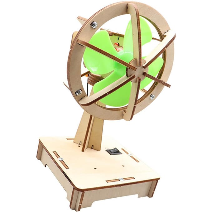 Houten Ventilatormodel Doe-het-zelf Elektrische Oscillerende Ventilatorkit voor Kinderen Wetenschapslessen