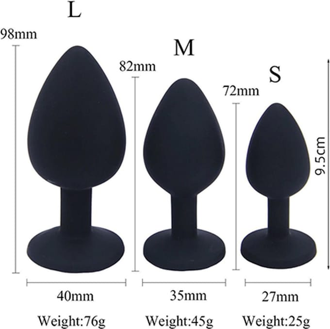 Buttplug - Siliconen - Voor mannen en vrouwen - Medium - Zwart