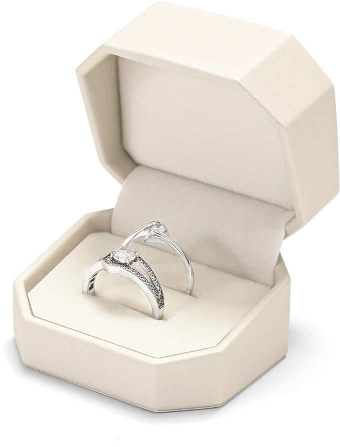 Dubbele ring doos ringendoos voor verloving Valentijnsdag