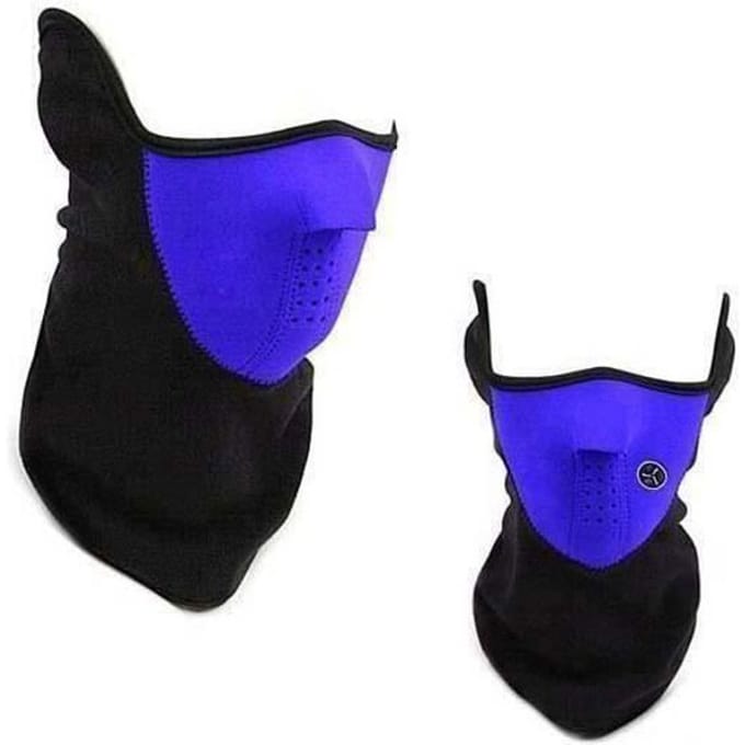 Masque d'équitation - C493E - Anti froid - Bleu - Vélo - Paintball bleu