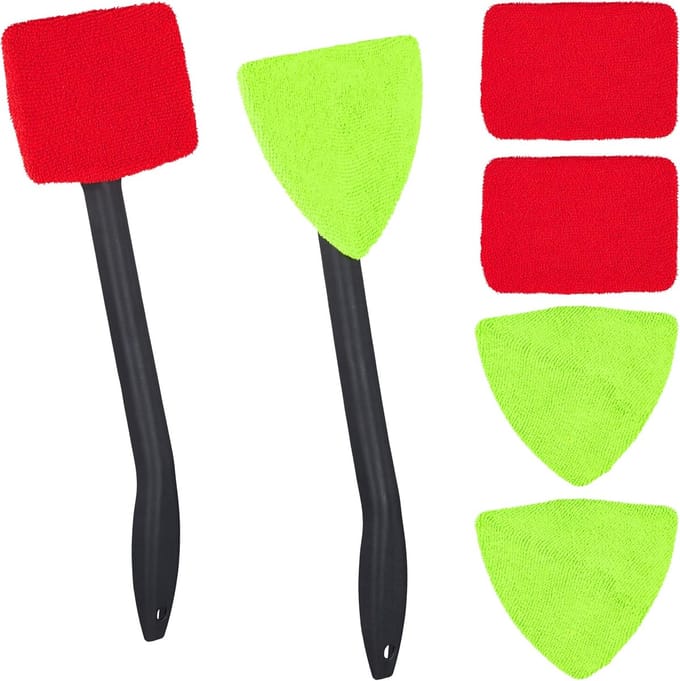 Autoraam wisser set voor binnen - 2 stuks met microvezel doeken
