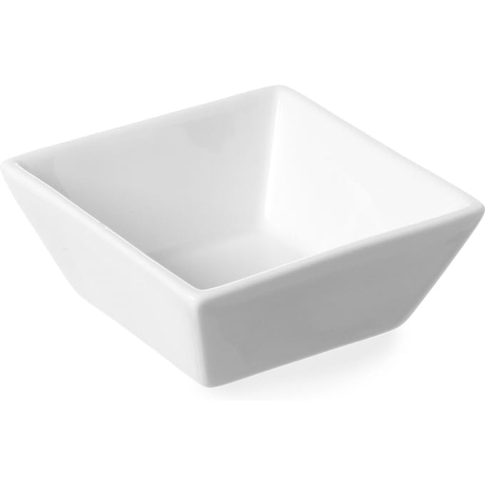 HENDI Tapasschaaltjes – vierkant – porselein – 80x80x35 mm – set van 6 – wit