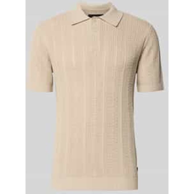 Slim fit poloshirt met knoopsluiting