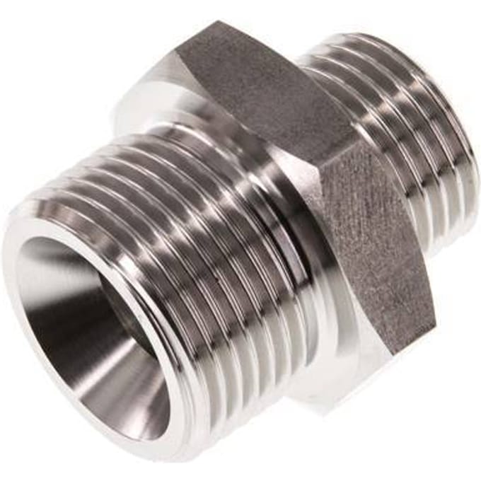 G 3/4'' x G 1/2'' RVS Borstnippel 40 Bar - FL2S-M-ST-034G-012G