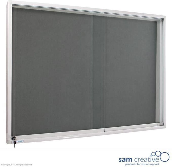 Vitrinekast Prikbord Pro 67x127 | Afsluitbaar Prikbord | Afsluitbaar met sleutel | Sam Creative Prikbord