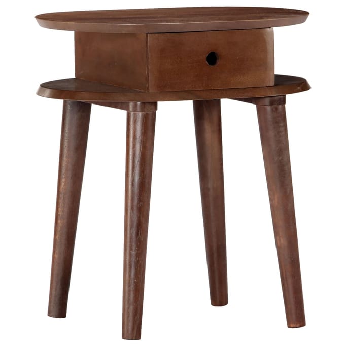 vidaXL - Nachtkastje - 50x35x55 - cm - Massief - Acaciahout