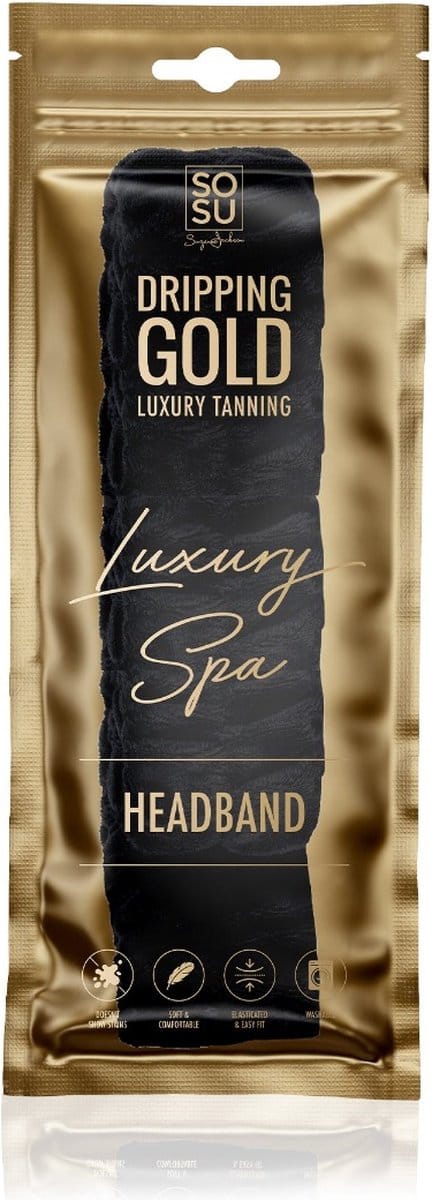SOSU Dripping Gold Luxury Spa Headband haarband