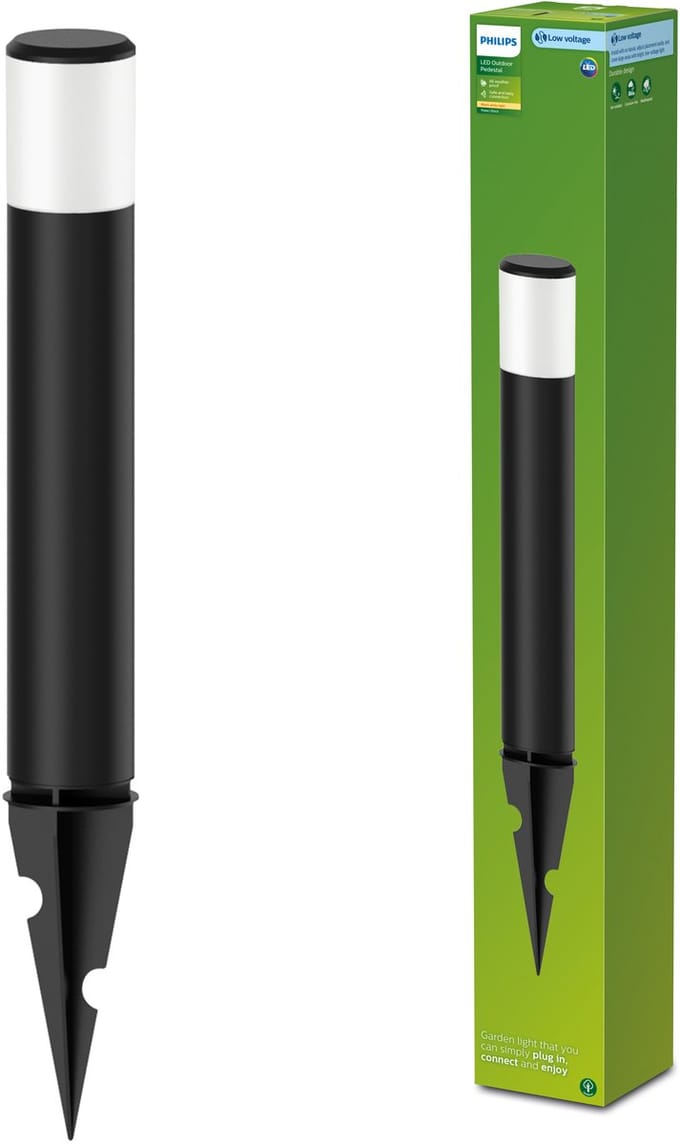 Philips GardenLink Purex 24V sokkellamp met spies - zwart - uitbreiding