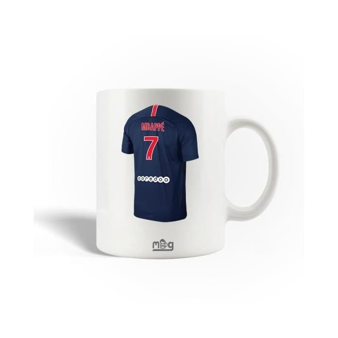 Keramische Mok - PSG - Kylian Mbappé - 30cl - Vaatwasmachinebestendig - Wit