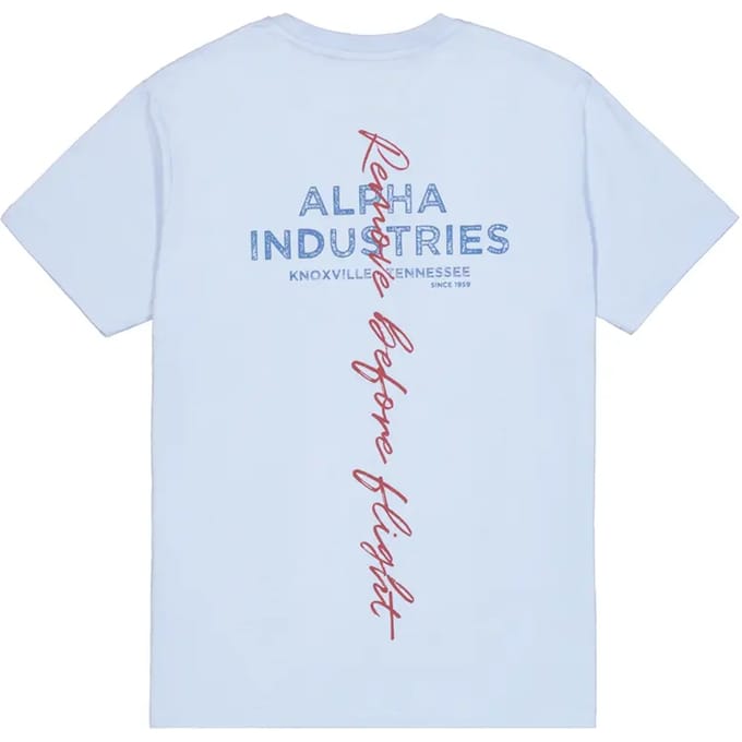 T-shirt met print op de rug Alpha Industries Signature