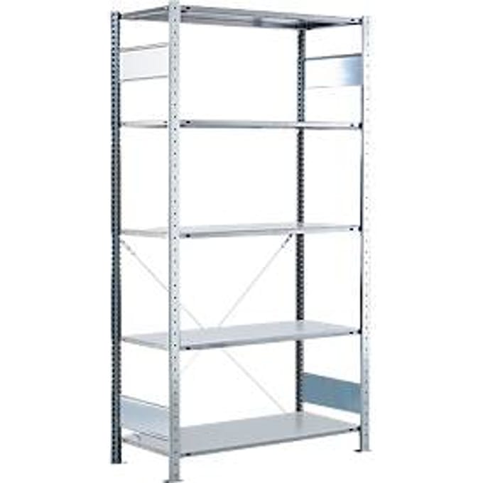 Insteekstelling MULTIplus150 Express - B 1000 x D 600 x H 2000 mm - 5 legborden - draagvermogen 150 kg - verzinkt