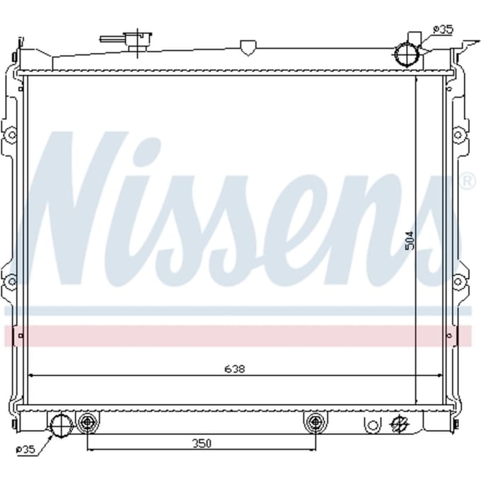 Radiator, motorkoeling NISSENS 62435