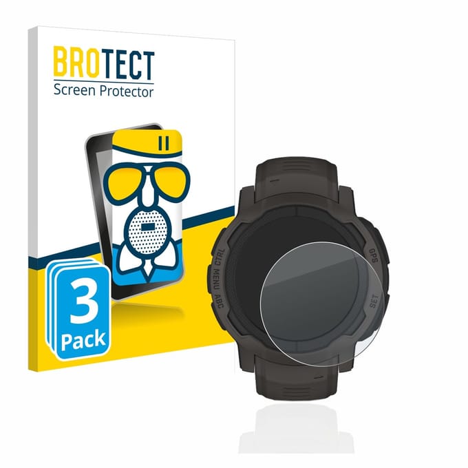 BROTECT - Screenprotector voor Garmin Instinct 2 / 2 Solar - Folie Beschermfolie Beschermglas matte 3 Stuks