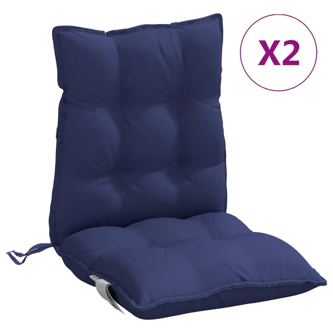 vidaXL - Buitenkussen - 2 - st - Marineblauw - 100 - x - 50 - x - 7 - cm
