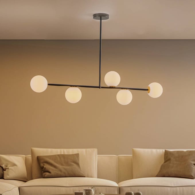 SIGMA Hanglamp Gama 5, 5-lamps, zwart