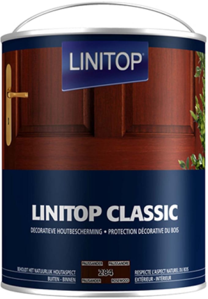 Linitop Classic - Beits - Decoratieve beschermende beits  - Palissander - 284  - 2,50 L