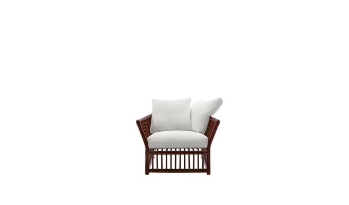 B&B Italia Softcage Outdoor Fauteuil - red stained rattan