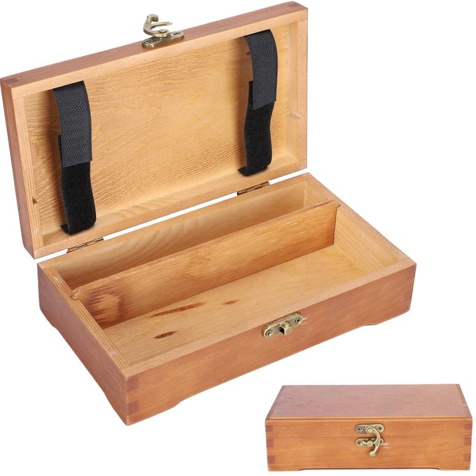 Houten Doos Antiek Rechthoekig Kinderen Etui Bureau Multifunctionele Opbergdoos gray