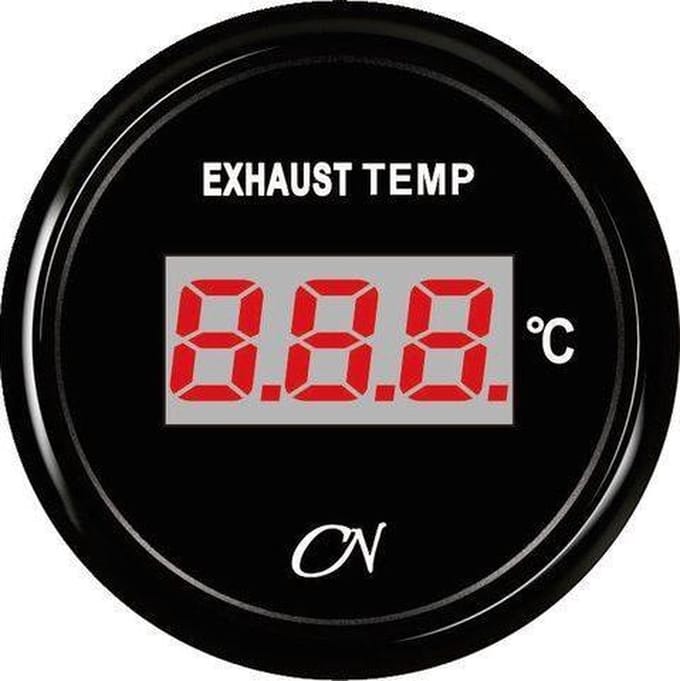 CN digitale zwarte Uitlaattemperatuurmeter Ø52mm Thermokoppel