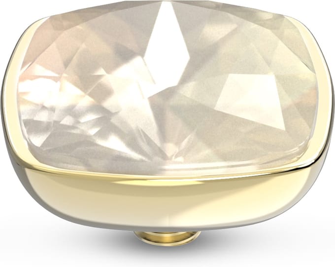 Melano Twisted Circular Steentje White Opal Goud